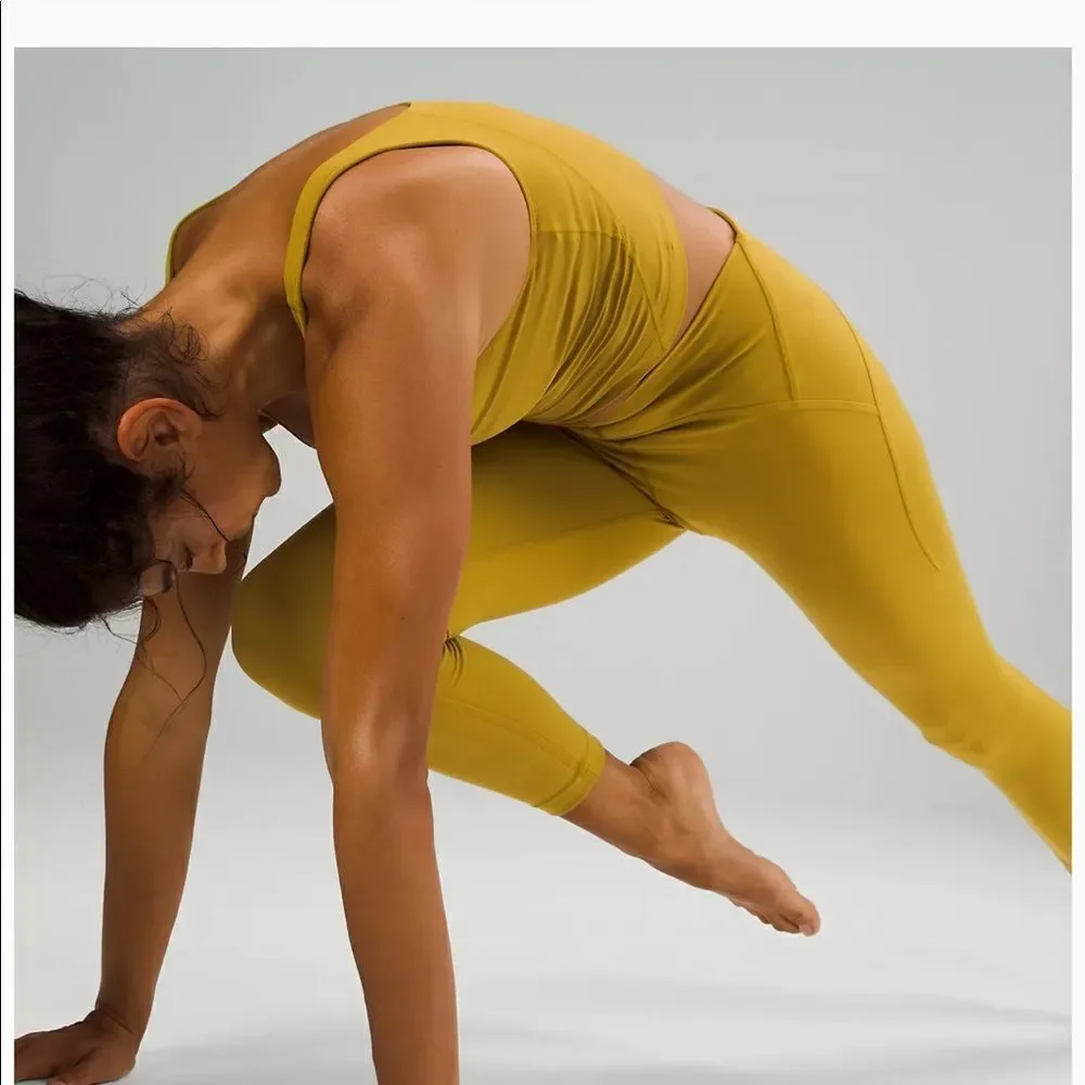 NWT New LULULEMON Instill HR High Rise Tight Legging Auric Gold AGLD 0